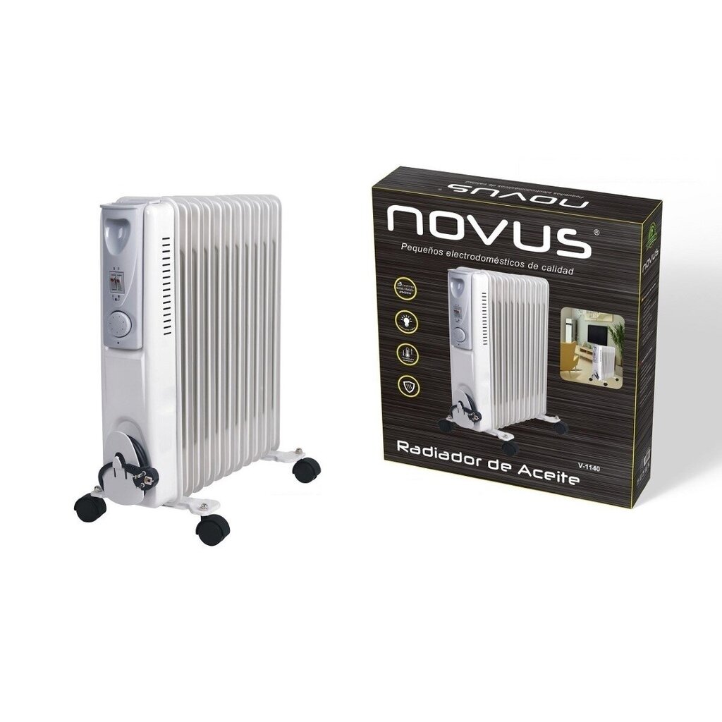 Õliradiaator (11 ribi) Novus V-1140 2500 W hind ja info | Keskkütteradiaatorid, konvektorid | kaup24.ee