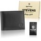 Ehtsast nahast rahakott meestele Stevens 84, must hind ja info | Meeste rahakotid | kaup24.ee