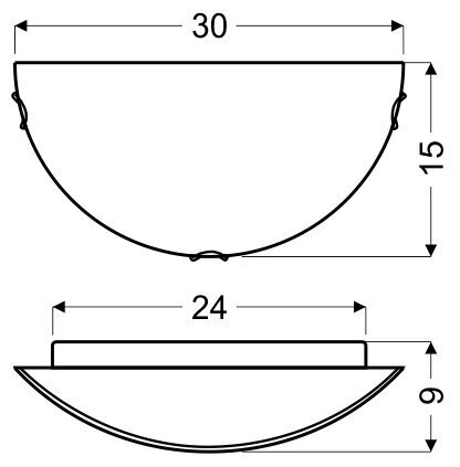 Lamp Palina Plafond 1/2 NI 1X60W цена и информация | Laelambid | kaup24.ee