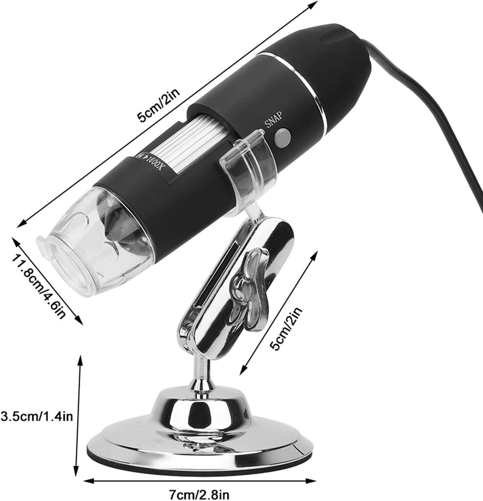 Digitaalne mikroskoop 1600x hind ja info | Mikroskoobid ja teleskoobid | kaup24.ee
