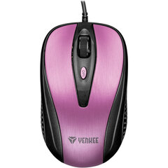 Мышь YENKEE QUITO розовая, 4 кнопки, 1,5 м цена и информация | Мыши | kaup24.ee
