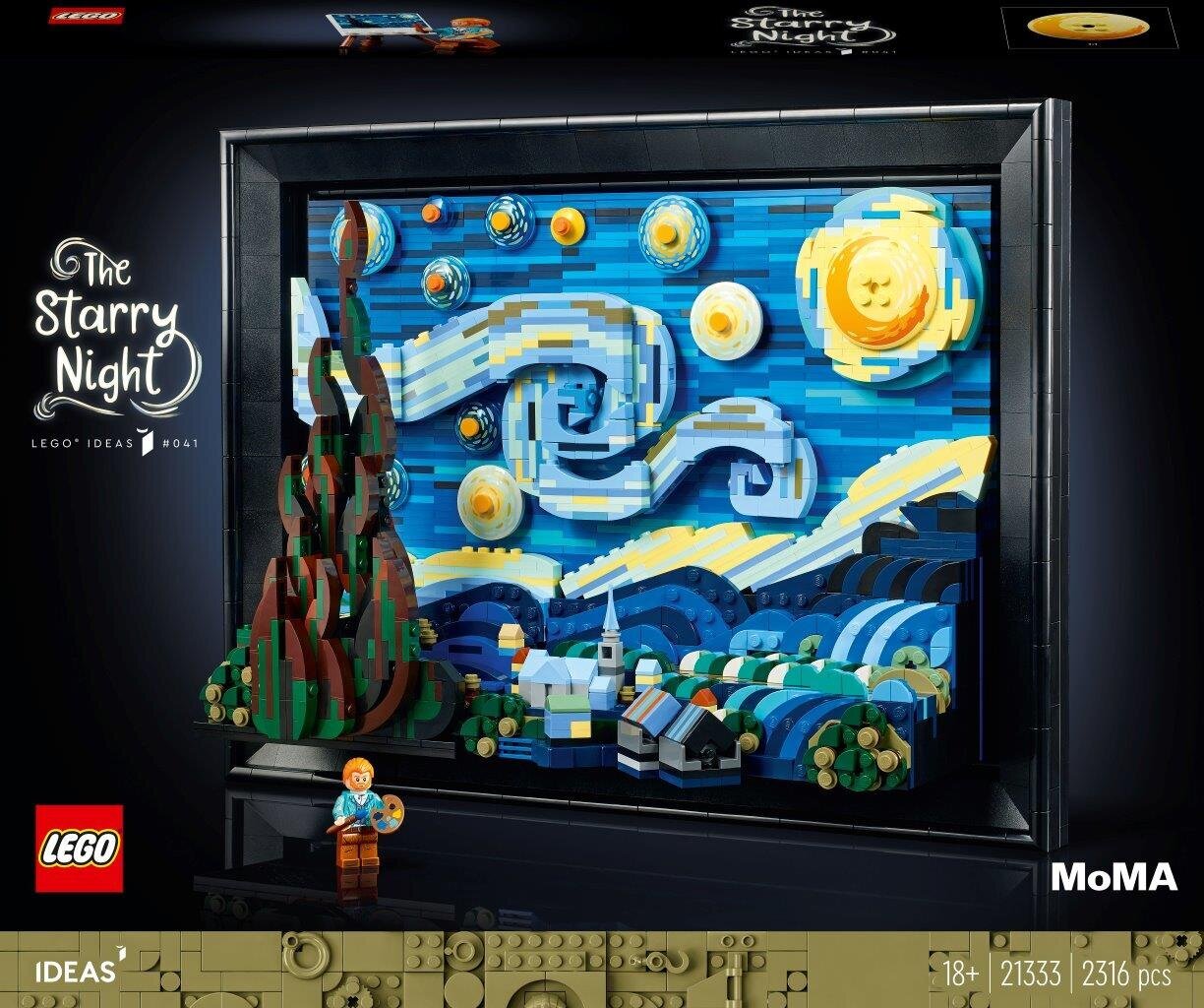 21333 LEGO® Ideas Vincent van Gogh - Tähtede öö цена и информация | Klotsid ja konstruktorid | kaup24.ee