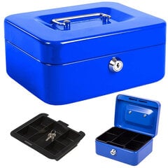 Металлический ящик для хранения с замком, синий цвет цена и информация | Cушилки для белья | kaup24.ee