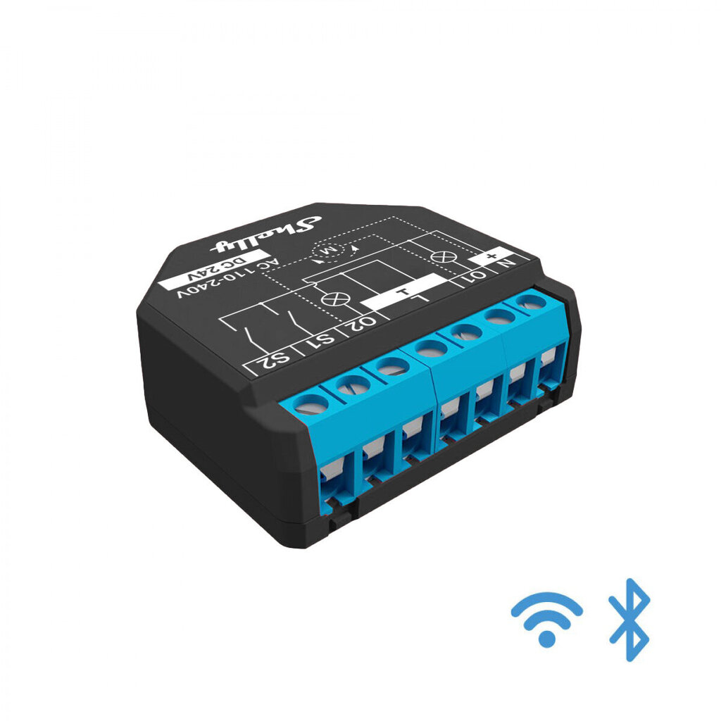 Nutirelee 2 kanaliga Wi-Fi / Bluetooth Shelly PLUS 2PM hind ja info | Valvesüsteemid, kontrollerid | kaup24.ee