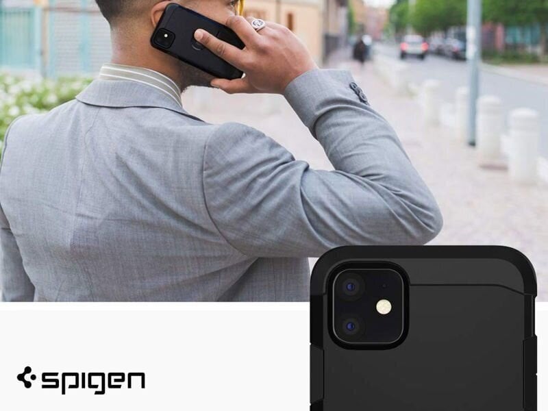 Spigen 076CS27190, sobib iPhone 11, must hind ja info | Telefoni kaaned, ümbrised | kaup24.ee