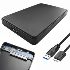 Kõvaketta korpus HDD 3,5" SATA, must hind ja info | Välised kõvakettad (SSD, HDD) | kaup24.ee