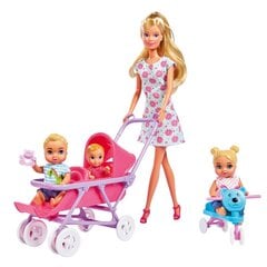 Ema-nukk kolme väikese lapsega - Steffi Love hind ja info | Tüdrukute mänguasjad | kaup24.ee