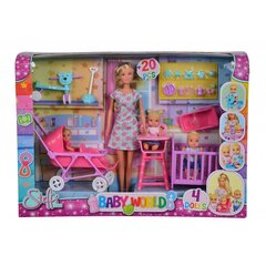 Ema-nukk kolme väikese lapsega - Steffi Love hind ja info | Tüdrukute mänguasjad | kaup24.ee
