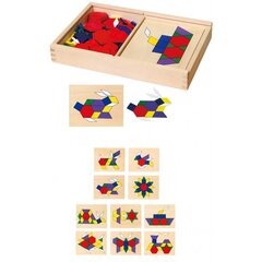 Puidust geomeetriline mosaiik - Viga цена и информация | Развивающие игрушки | kaup24.ee