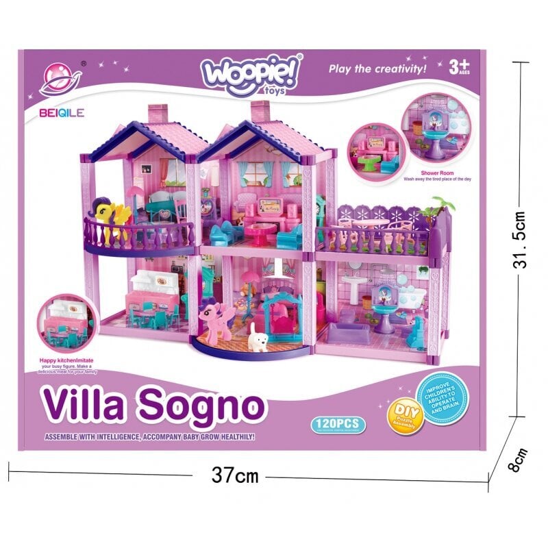 Nukumaja - Woopie, 120 elementi цена и информация | Tüdrukute mänguasjad | kaup24.ee