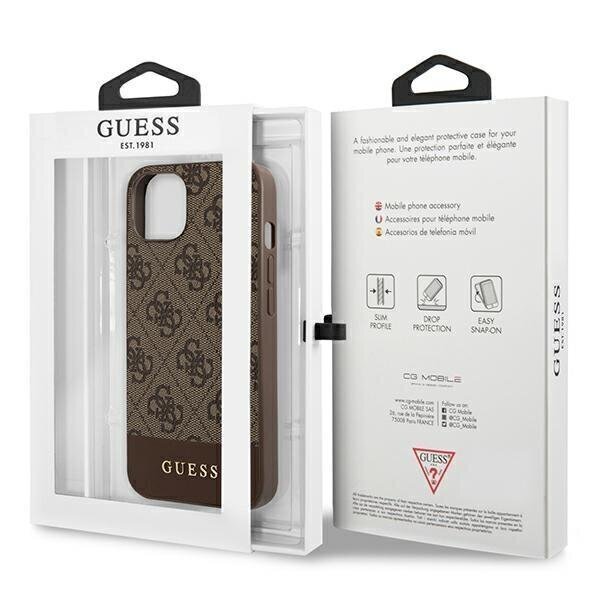 Guess GUHCP13MG4GLBR sobib Apple iPhone 13 6.1", pruun цена и информация | Telefoni kaaned, ümbrised | kaup24.ee