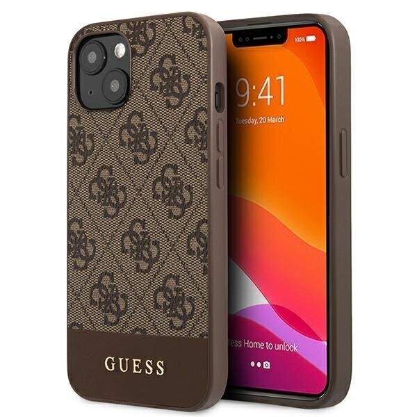 Guess GUHCP13MG4GLBR sobib Apple iPhone 13 6.1", pruun цена и информация | Telefoni kaaned, ümbrised | kaup24.ee