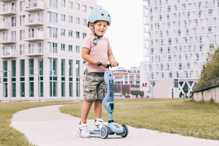 Laste jalgrattakiiver ScootAndRide Steel, suurus XXS-S, sinine hind ja info | Kiivrid | kaup24.ee