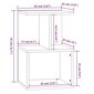 vidaXL öökapp, hall Sonoma tamm, 35 x 35 x 55 cm, tehispuit hind ja info | Öökapid | kaup24.ee