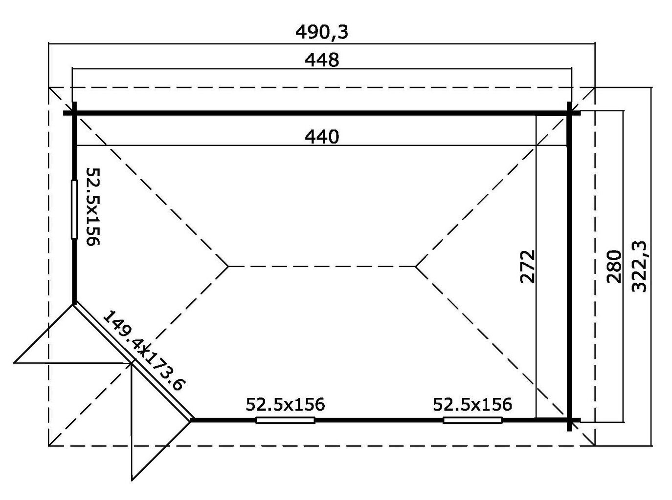 Aiamaja-kodukontor Edin 11,4 m² hind ja info | Kuurid ja aiamajad | kaup24.ee