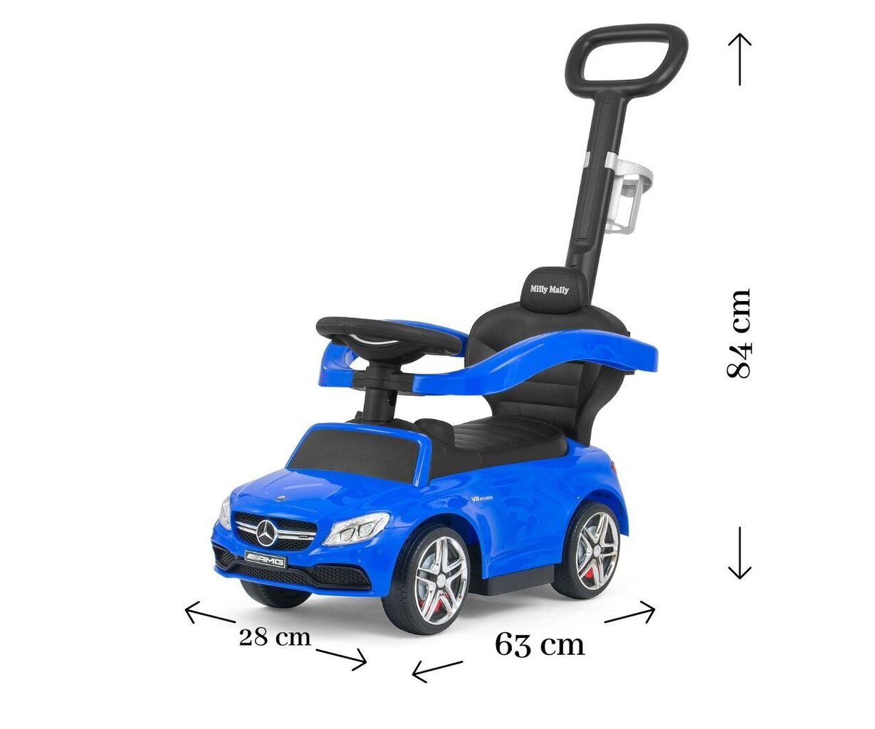 Transporto priemonė su „Mercedes-AMG C63 Coupe Blue“ rankena hind ja info | Imikute mänguasjad | kaup24.ee