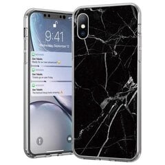 Wozinsky Marble TPU case cover for Samsung Galaxy A40 black (Black) hind ja info | Telefoni kaaned, ümbrised | kaup24.ee
