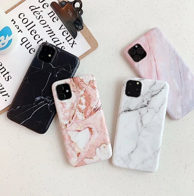 Wozinsky Marble TPU case cover for Samsung Galaxy A40 black (Black) hind ja info | Telefoni kaaned, ümbrised | kaup24.ee