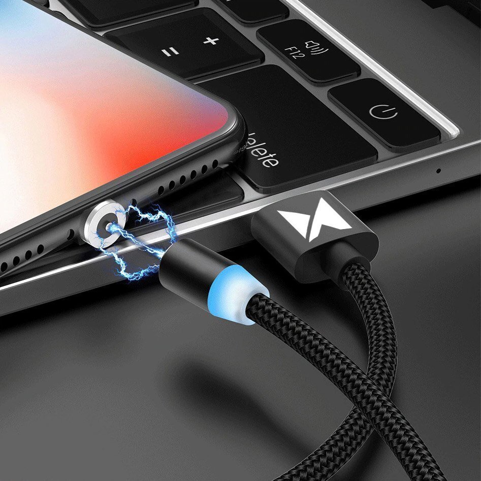 Wozinsky Magnetic WMC-01, USB / micro USB / USB C / Lightning, 1m цена и информация | Mobiiltelefonide kaablid | kaup24.ee