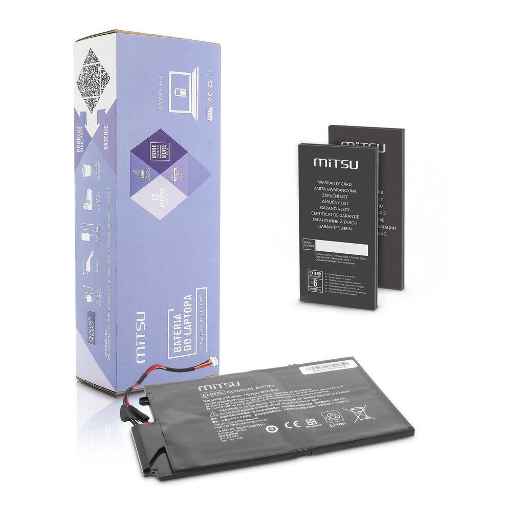 MITSU BATTERY BC/HP-ENVY4 (HP 3200 MAH 48 WH) цена и информация | Sülearvuti akud | kaup24.ee