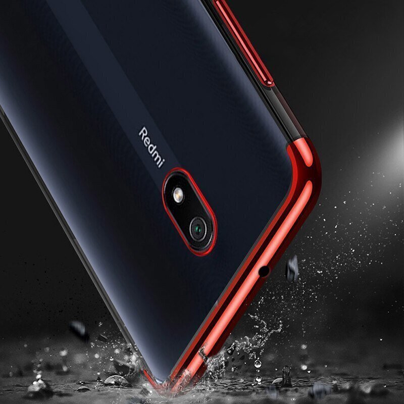 Clear Color Case Gel TPU Electroplating frame Cover for Xiaomi Redmi 8A black (Black) цена и информация | Telefoni kaaned, ümbrised | kaup24.ee