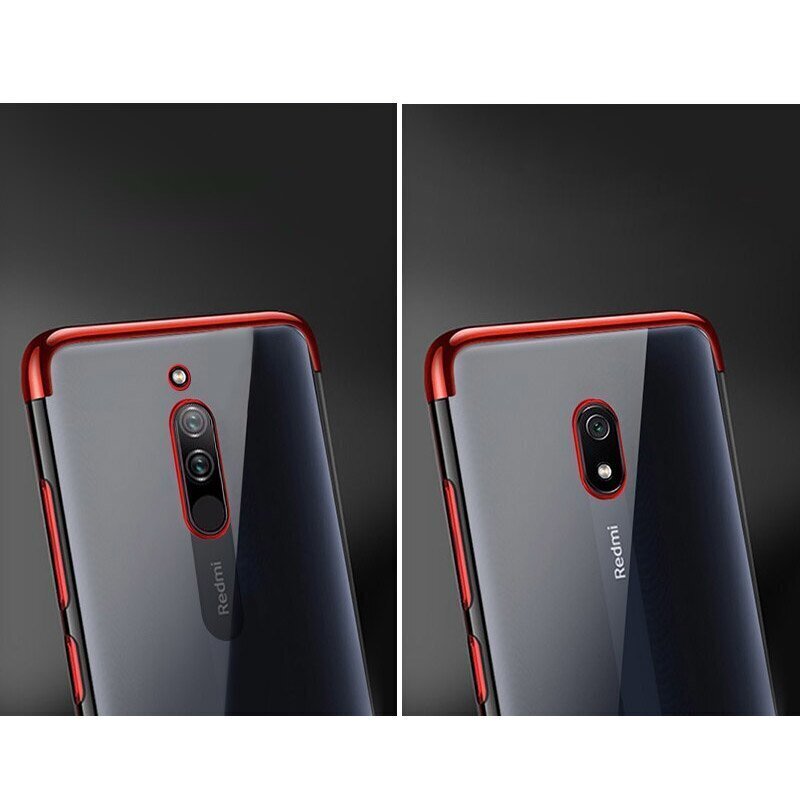 Clear Color Case Gel TPU Electroplating frame Cover for Xiaomi Redmi 8A black (Black) цена и информация | Telefoni kaaned, ümbrised | kaup24.ee