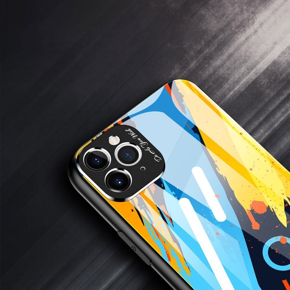 Color Glass Case Durable Cover with Tempered Glass Back and camera cover iPhone 11 Pro Max pattern 1 (Multicolour) hind ja info | Telefoni kaaned, ümbrised | kaup24.ee