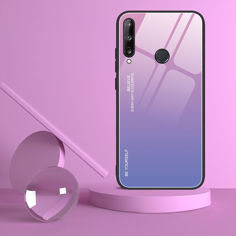 Gradient Glass Durable Cover with Tempered Glass Back Huawei P40 Lite E pink-purple (Pink || Purpurowy) цена и информация | Telefoni kaaned, ümbrised | kaup24.ee