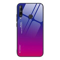 Gradient Glass Durable Cover with Tempered Glass Back Huawei P40 Lite E pink-purple (Pink || Purpurowy) hind ja info | Telefoni kaaned, ümbrised | kaup24.ee
