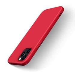 Silicone Case Soft Flexible Rubber Cover for iPhone 12 Pro Max red (Red) hind ja info | Telefoni kaaned, ümbrised | kaup24.ee