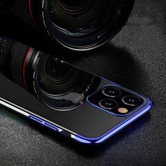 Clear Color Case Gel TPU Electroplating frame Cover for iPhone 12 Pro Max black (Black) hind ja info | Telefoni kaaned, ümbrised | kaup24.ee