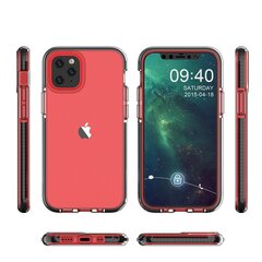 Spring Case clear TPU gel protective cover with colorful frame for iPhone 12 mini mint (Mint) hind ja info | Telefoni kaaned, ümbrised | kaup24.ee