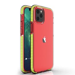 Spring Case clear TPU gel protective cover with colorful frame for iPhone 12 mini yellow (Yellow) hind ja info | Telefoni kaaned, ümbrised | kaup24.ee