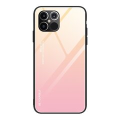 Gradient Glass Durable Cover with Tempered Glass Back iPhone 12 Pro Max pink (Pink) цена и информация | Чехлы для телефонов | kaup24.ee