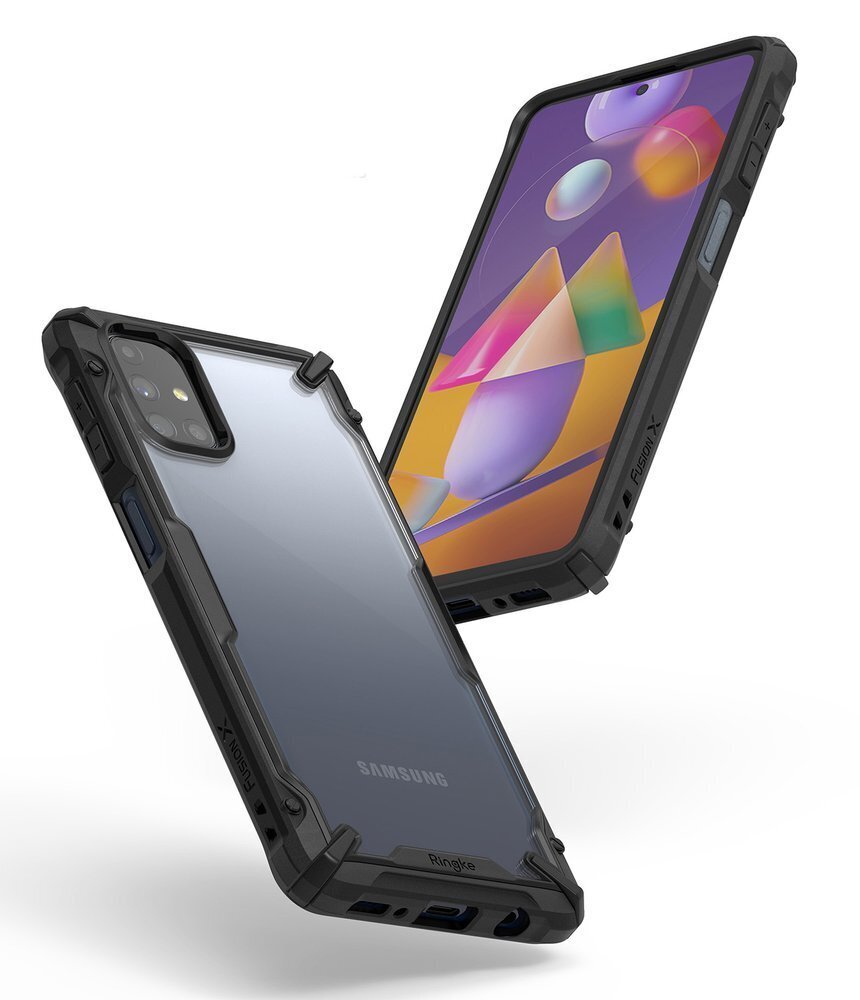 Ringke Fusion X durable PC Case with TPU Bumper for Samsung Galaxy M31s black (FUSG0063) цена и информация | Telefoni kaaned, ümbrised | kaup24.ee