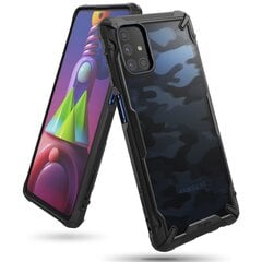 Ringke Fusion X Design durable PC Case with TPU Bumper for Samsung Galaxy M51 Camo Black (XDSG0043) (Czarny Camo Black) цена и информация | Чехлы для телефонов | kaup24.ee