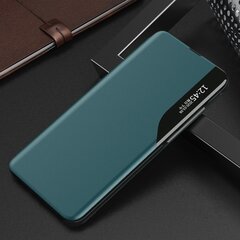 Eco Leather View Case elegant bookcase type case with kickstand for Huawei P40 Lite E green (Green) hind ja info | Telefoni kaaned, ümbrised | kaup24.ee