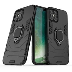 Ring Armor Case Kickstand Tough Rugged Cover for iPhone 12 Pro Max black (Black) цена и информация | Чехлы для телефонов | kaup24.ee