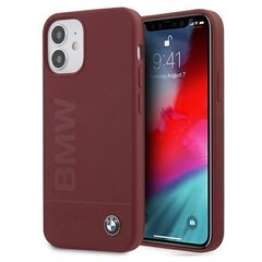 Case BMW BMHCP12SSLBLRE iPhone 12 mini 5.4 &quot;red / red hardcase Silicone Signature Logo hind ja info | Telefoni kaaned, ümbrised | kaup24.ee