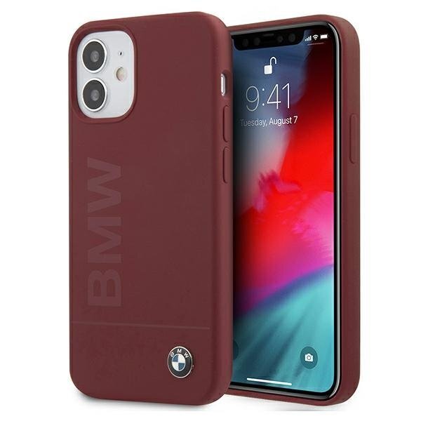 Case BMW BMHCP12SSLBLRE iPhone 12 mini 5.4 &quot;red / red hardcase Silicone Signature Logo цена и информация | Telefoni kaaned, ümbrised | kaup24.ee