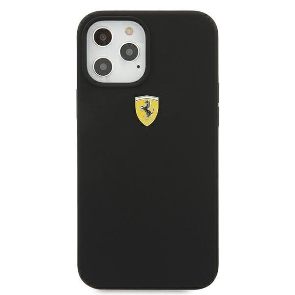 Ferrari FESSIHCP12LBK iPhone 12 Pro Max 6,7" czarny/black hardcase On Track Silicone hind ja info | Telefoni kaaned, ümbrised | kaup24.ee