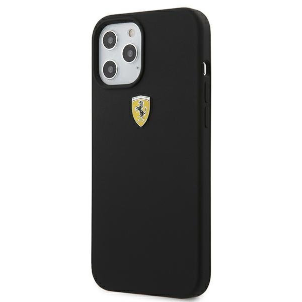 Ferrari FESSIHCP12LBK iPhone 12 Pro Max 6,7" czarny/black hardcase On Track Silicone hind ja info | Telefoni kaaned, ümbrised | kaup24.ee