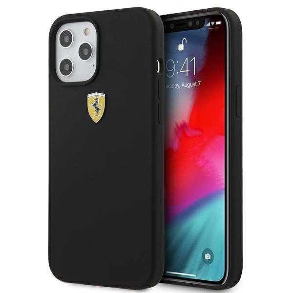 Ferrari FESSIHCP12LBK iPhone 12 Pro Max 6,7" czarny/black hardcase On Track Silicone hind ja info | Telefoni kaaned, ümbrised | kaup24.ee