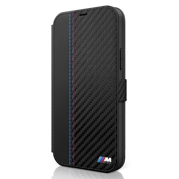 Case BMW BMFLBKP12SMCARBK iPhone 12 mini 5,4 &quot;black / black book M Collection PU Carbon Stripe hind ja info | Telefoni kaaned, ümbrised | kaup24.ee