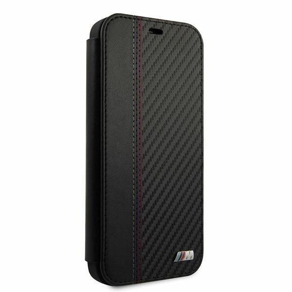 Case BMW BMFLBKP12SMCARBK iPhone 12 mini 5,4 &quot;black / black book M Collection PU Carbon Stripe hind ja info | Telefoni kaaned, ümbrised | kaup24.ee