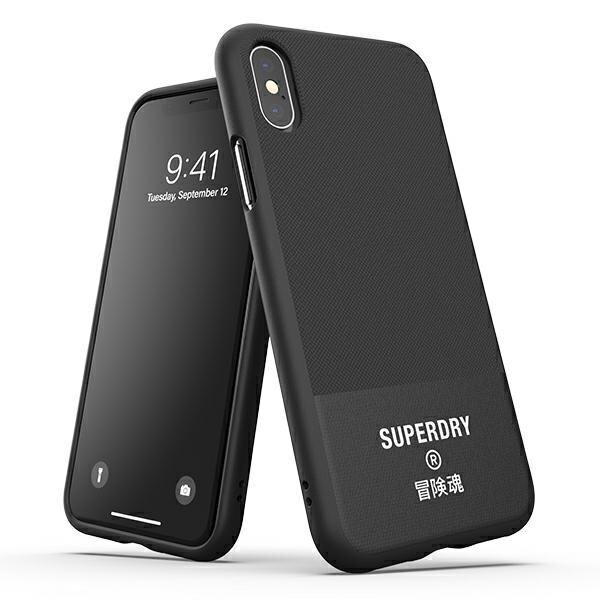 SuperDry Molded Canvas iPhone X / Xs Case black / black 41544 цена и информация | Telefoni kaaned, ümbrised | kaup24.ee