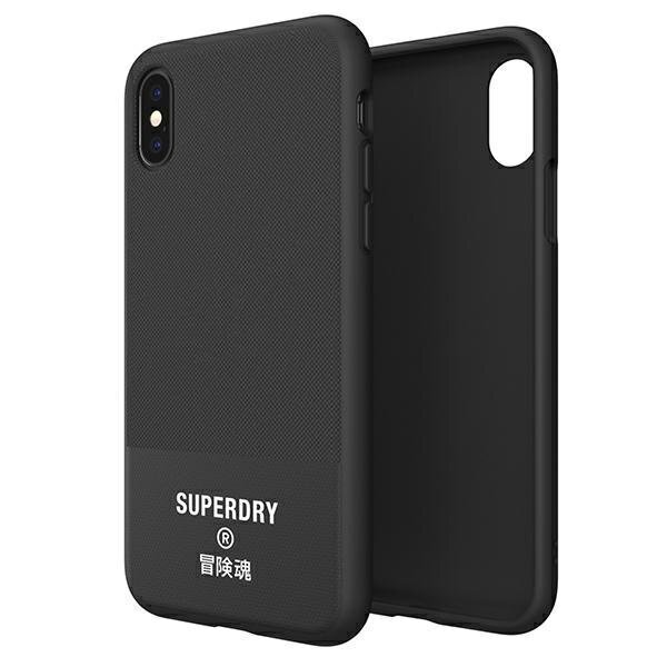 SuperDry Molded Canvas iPhone X / Xs Case black / black 41544 hind ja info | Telefoni kaaned, ümbrised | kaup24.ee