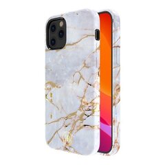 Kingxbar Marble Series case decorated printed marble iPhone 12 mini whiteblue (Biało-niebieski) hind ja info | Telefoni kaaned, ümbrised | kaup24.ee