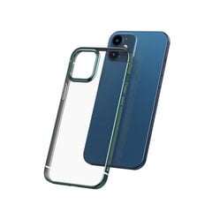 Baseus Shining Case Flexible gel case with a shiny metallic frame iPhone 12 mini Dark green (ARAPIPH54N-MD06) (Dark green \ iPhone 12 mini) hind ja info | Telefoni kaaned, ümbrised | kaup24.ee