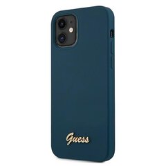 Guess GUHCP12SLSLMGBL iPhone 12 mini 5,4 &quot;blue / blue hardcase Metal Logo Script цена и информация | Чехлы для телефонов | kaup24.ee